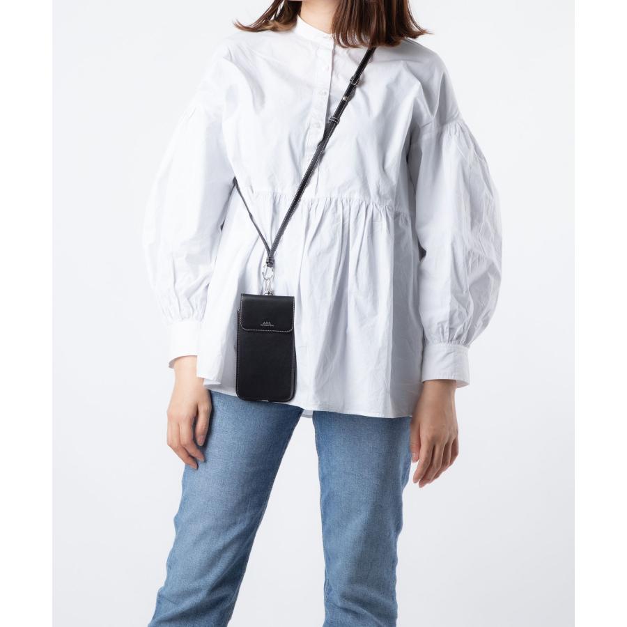 アーペーセー A.P.C. PXAWV M63507 ショルダーバッグ レディース バック スマホショルダー ネックポーチ フォンケース ブラック ブラウン 爆買の画像