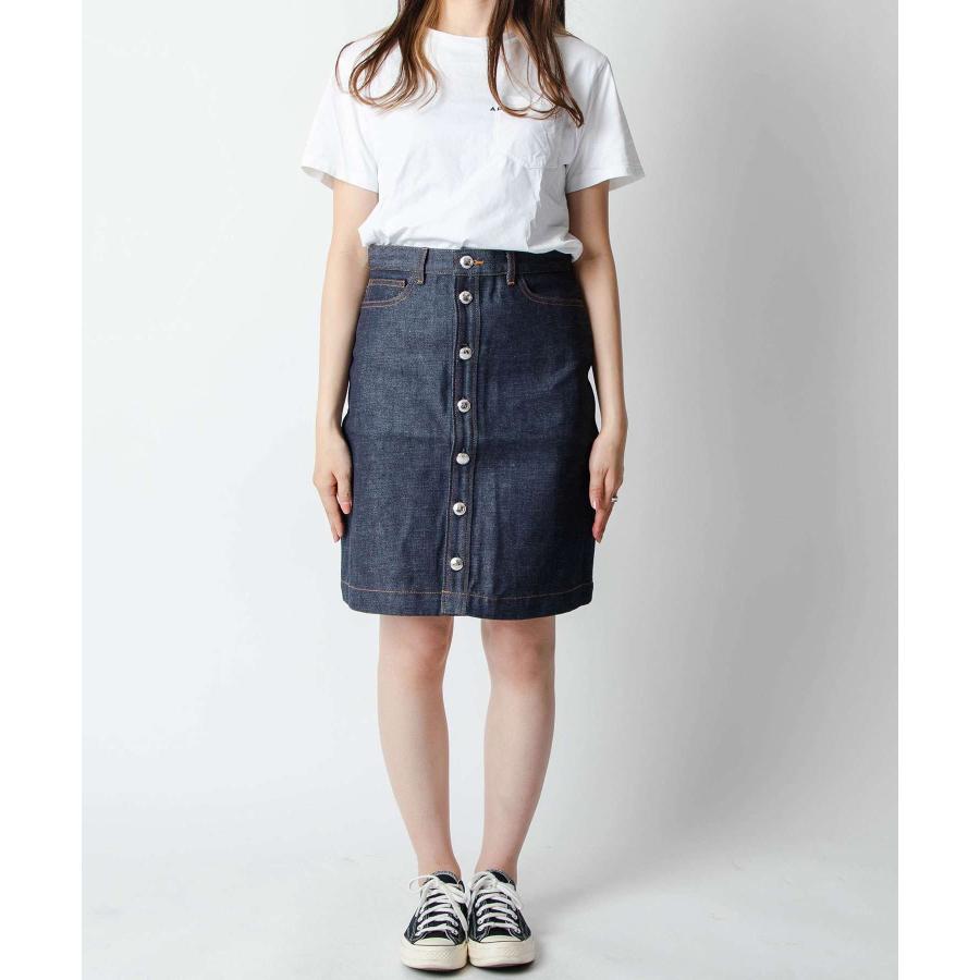 アーペーセー A.P.C CODBS F06189 スカート レディース ボトムス スタンダード ノンウォッシュ デニムスカート ひざ丈 Jupe therese｜u-stream｜11