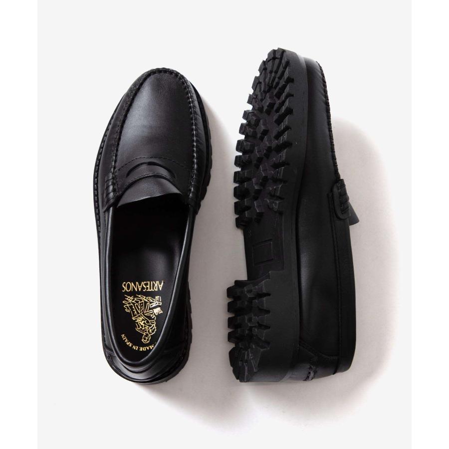ARTESANOS ブラック ローファー ARTESANOS（アルテサノス） 【正規品】 ARTESANOS LOAFER コイン