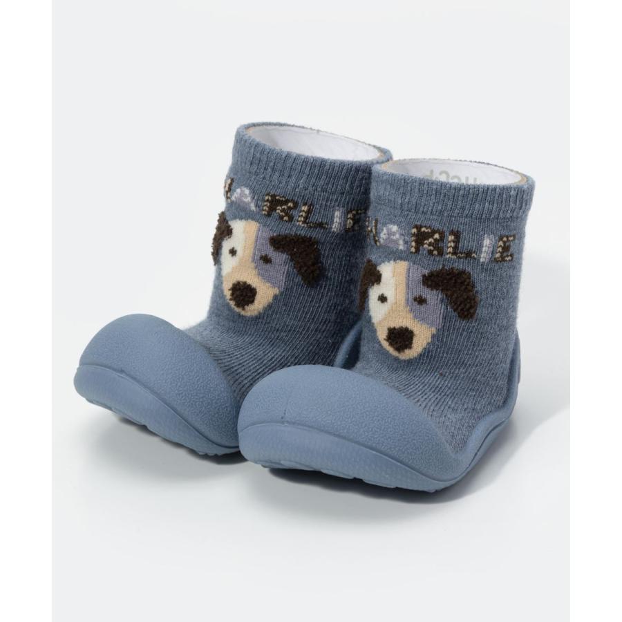 アティパス ATTIPAS CHARLIE ベビーシューズ キッズ ソックスシューズ チャーリー 出産祝い ファーストシューズ 靴 ルームシューズ ブルー 10.8〜13.5cm 爆買 | Attipas