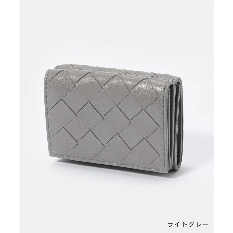 BOTTEGA グレー レザー 三つ折り財布 BOTTEGA VENETA（ボッテガ・ヴェネタ） BOTTEGA VENETA 609285 VCPP2