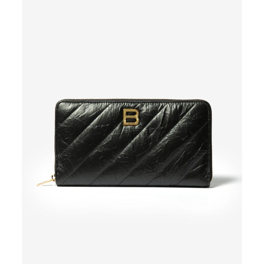 BALENCIAGA ブラック 長財布 BALENCIAGA バレンシアガ 長財布 レザー ユニセックス 中古