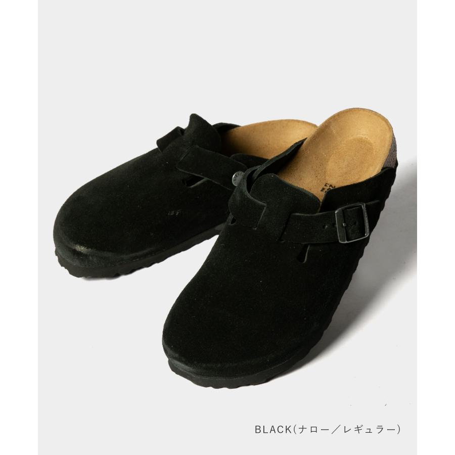 美品　ビルケンシュトック　ボストン　サボサンダル　スエード　黒　37 24.0 BIRKENSTOCK（ビルケンシュトック） BIRKENSTOCK BOSTON ボストン