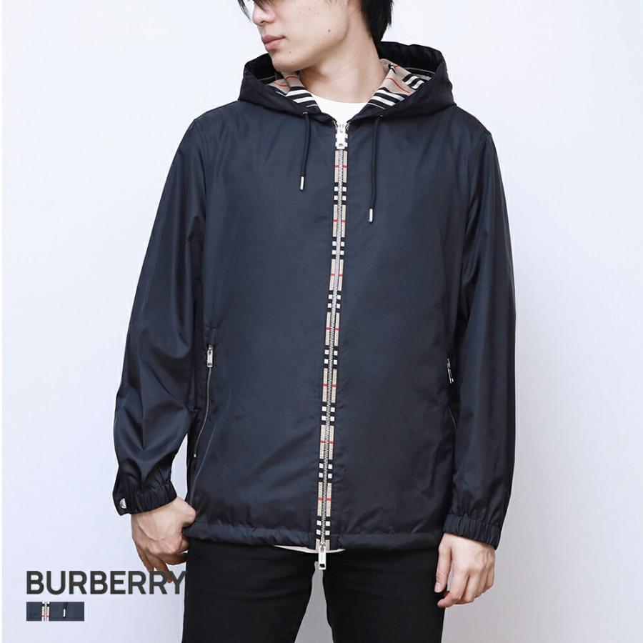 バーバリー パーカー メンズ ナイロンパーカー チェック フードパーカー BURBERRY アウター :bua-8016318:U