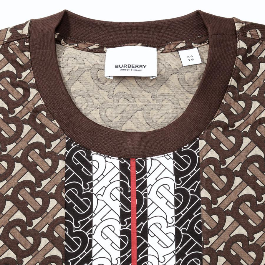 BURBERRY ブラウン ストライプ Tシャツ Mモノグラム限定レア ECHELLE Liberte（エシェルリベルテ）の「BURBERRY MUNLEY TBM