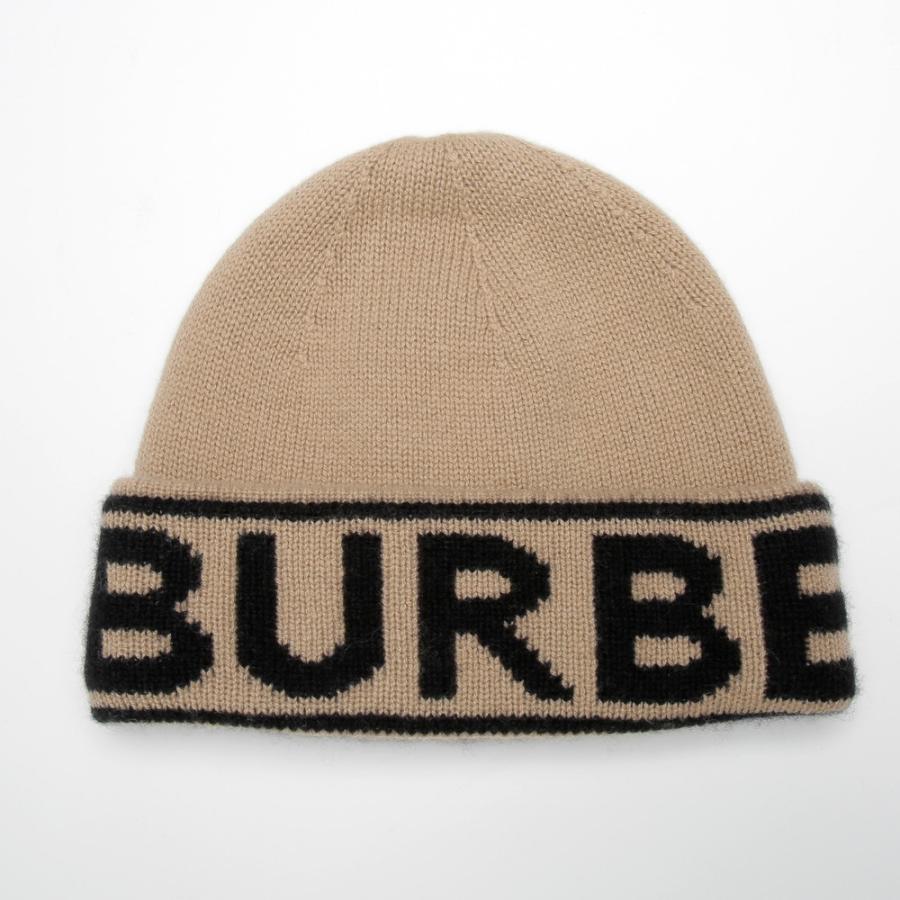 バーバリー BURBERRY メンズ レディース 帽子 ニット帽 カシミア ニット ブラック アーカイブベージュ 80239821