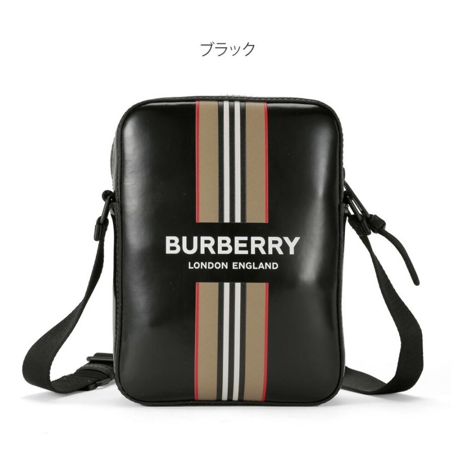 Burberryブラック ストライプ ボディバッグ BURBERRY バーバリー TBモノグラム ストライプ PVC ボディバッグ