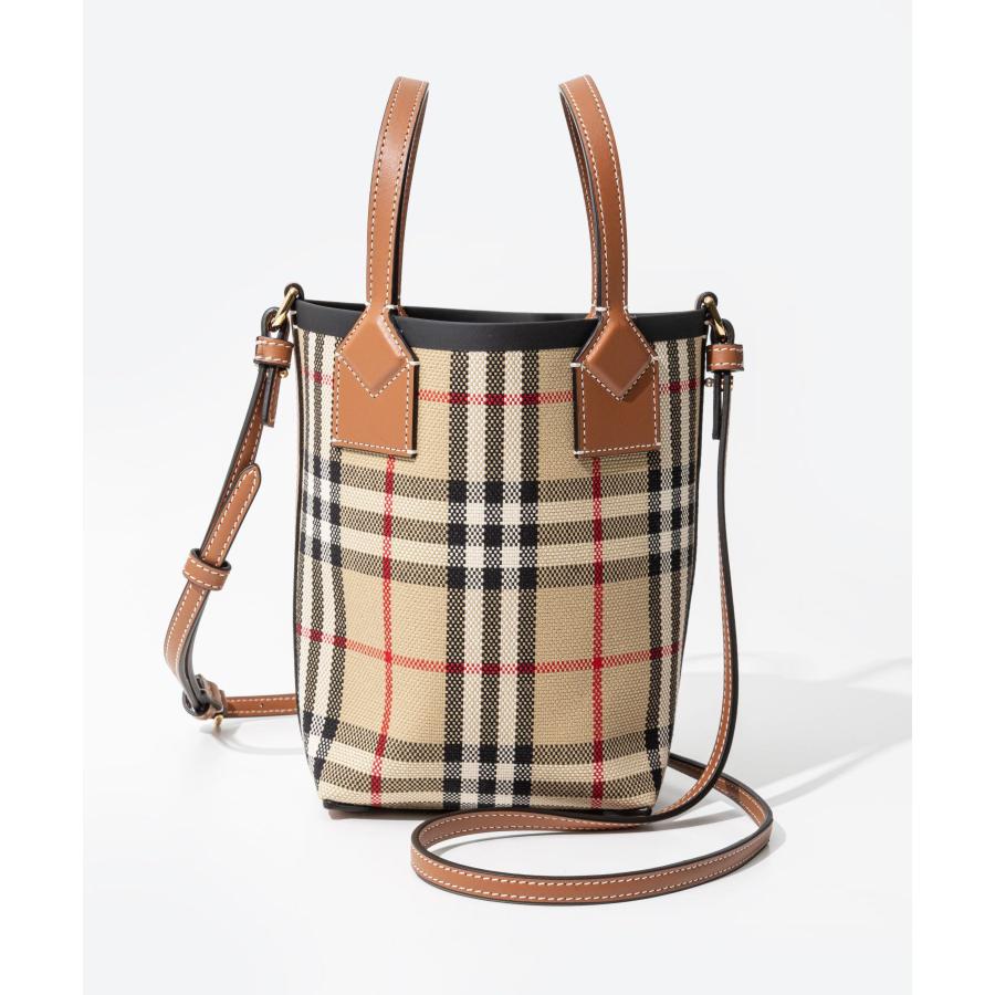 バーバリー キャンバス×レザー ミニ ロンドン トート 8070461 BURBERRY バーバリー 8070461 ショルダーバッグ LS MN LONDON