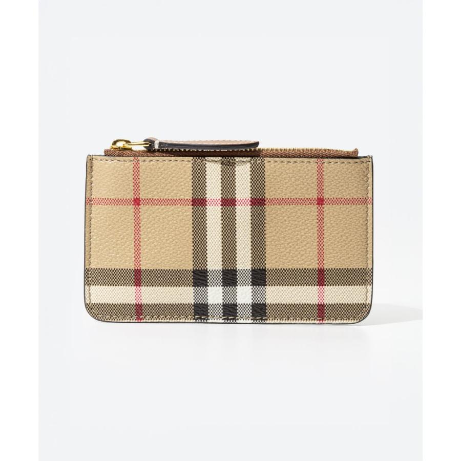 小物 BURBERRY BURBERRY バーバリー 名刺入れ メンズ 型押しチェックレザー