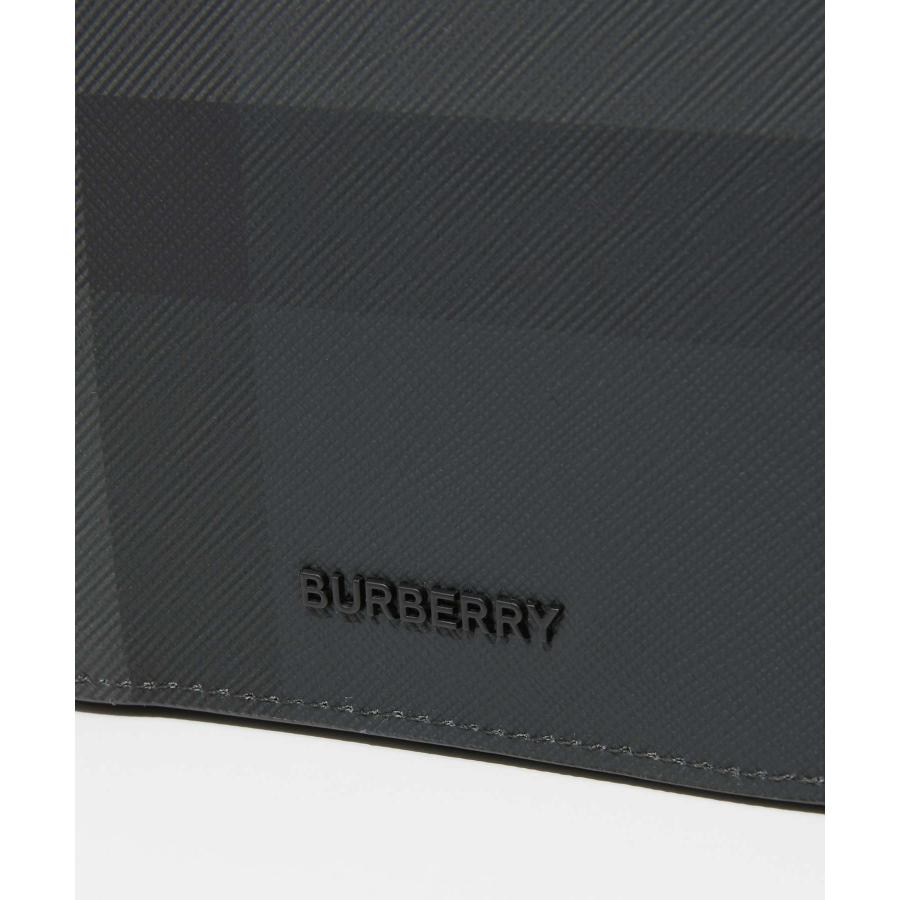 BURBERRY バーバリー 長財布 CHARCOAL CHECK チャコールチェック 8066839 チャコールグレー系 PVC レザー メンズ トラベルケース 美品 BURBERRY（バーバリー） 8066839 A1208 メンズ 財布 長財布 チェック