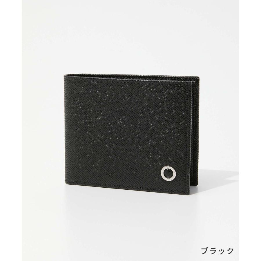 限定値下☆ブルガリ 二つ折り財布 ブラック 本革 ゴールドリング コンパクト BVLGARI（ブルガリ） BVLGARI 38116 39320 二つ折り財布 Wallets