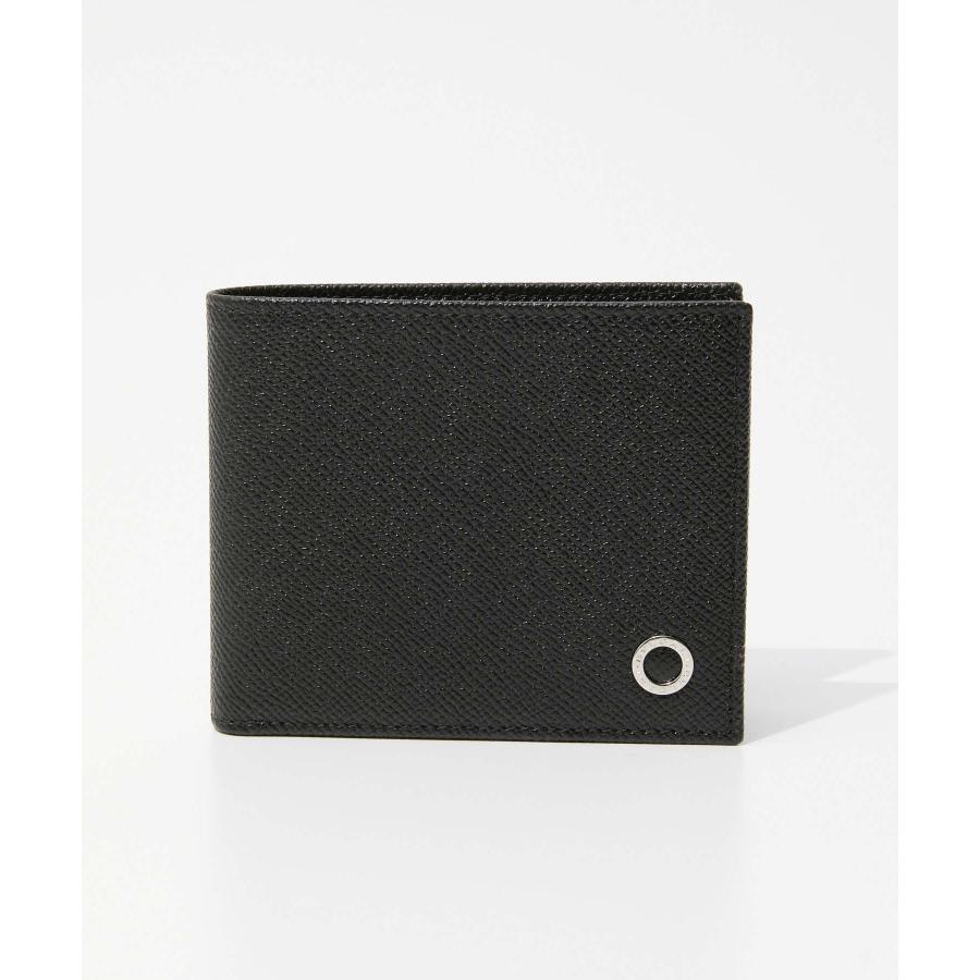 【超美品】ブルガリ ミニ ジップウォレット ケース カントリーカーフ 黒 BVLGARI（ブルガリ） BVLGARI 38116 39320 二つ折り財布 Wallets