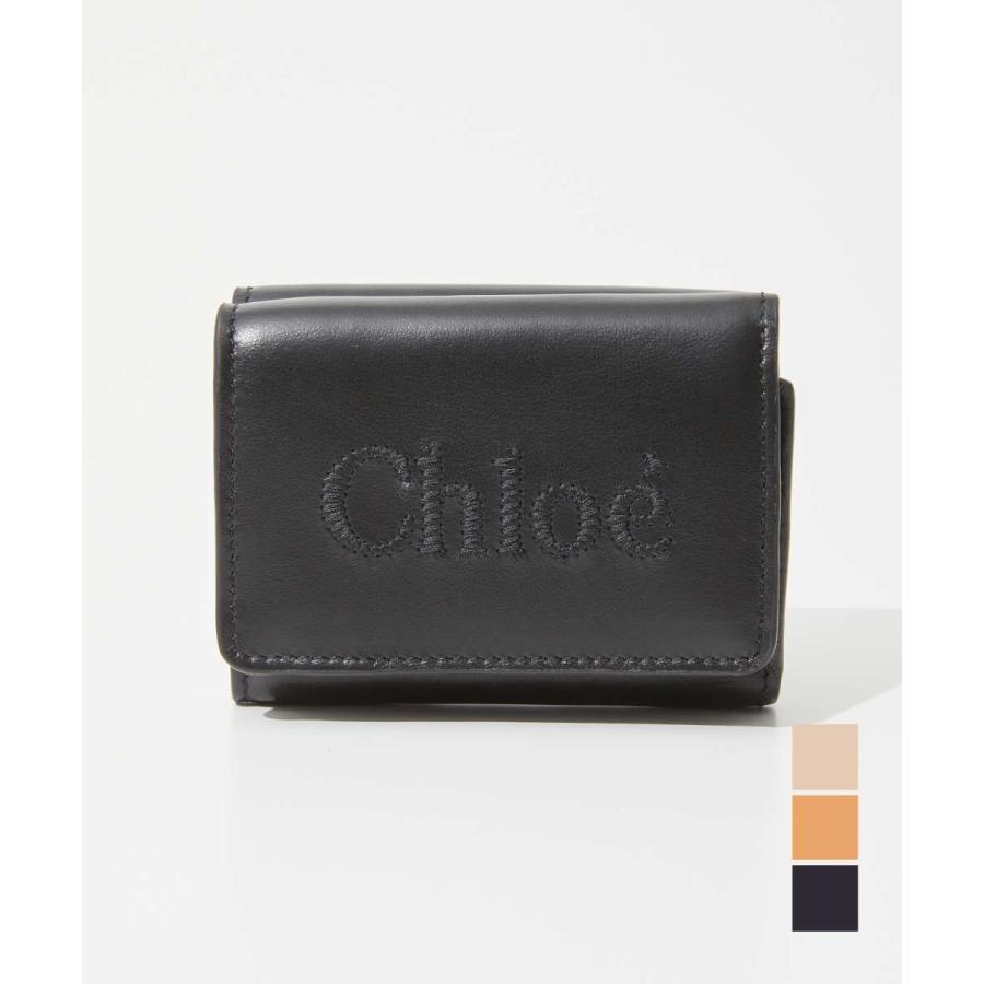 Chloe クロエのミニウォレットSale!!! NEW!! クロエ Chloe 二つ折り財布 アルファベット ミニ財布 グレー