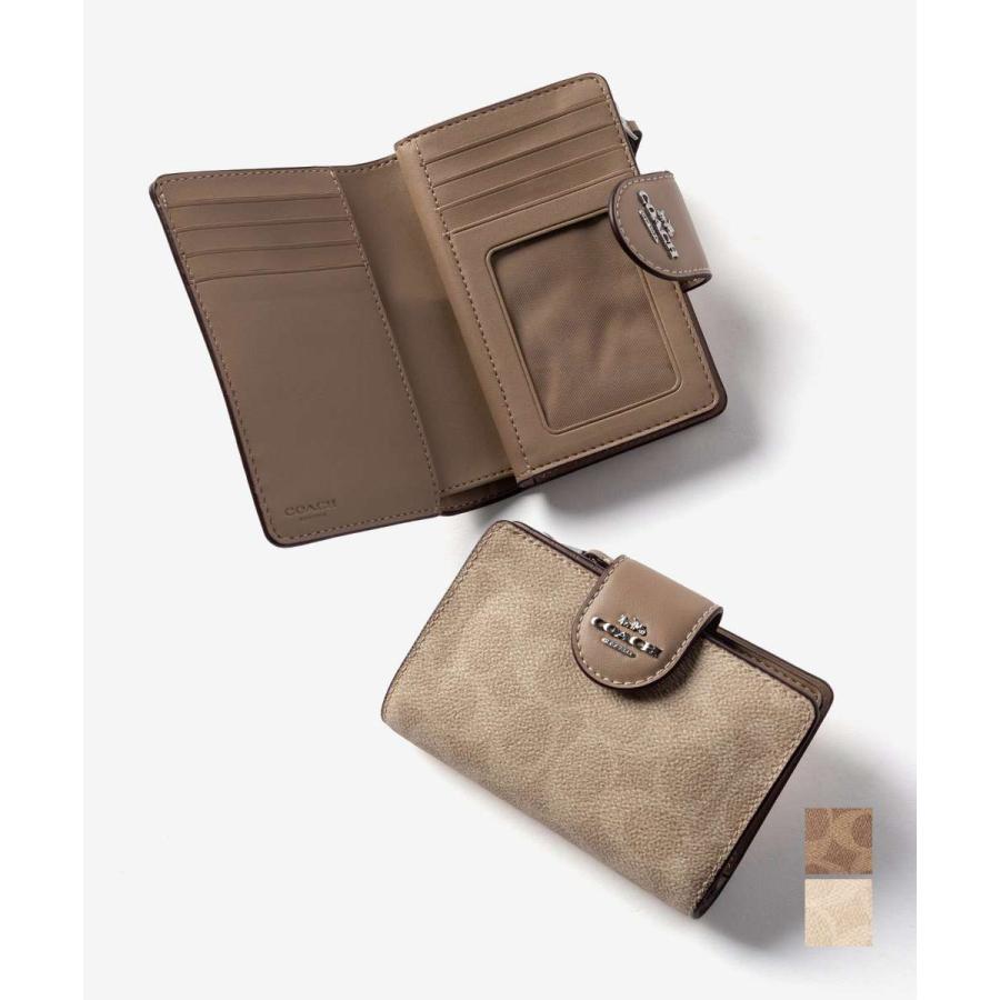 コーチ COACH MEDIUM CORNER ZIP WALLET IN SIGNATURE CANVAS ミディアム コーナー ジップ ウォレット CW786 二つ折り財布 | COACH