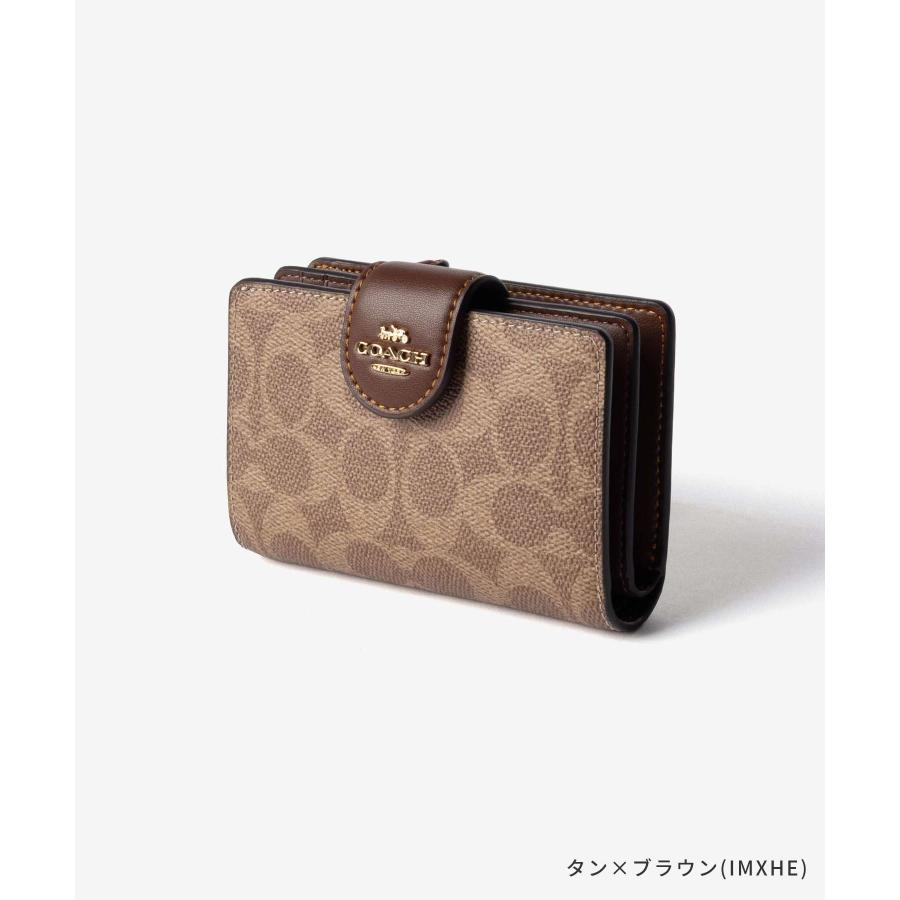 コーチ COACH MEDIUM CORNER ZIP WALLET IN SIGNATURE CANVAS ミディアム コーナー ジップ ウォレット CW786 二つ折り財布 | COACH | 14
