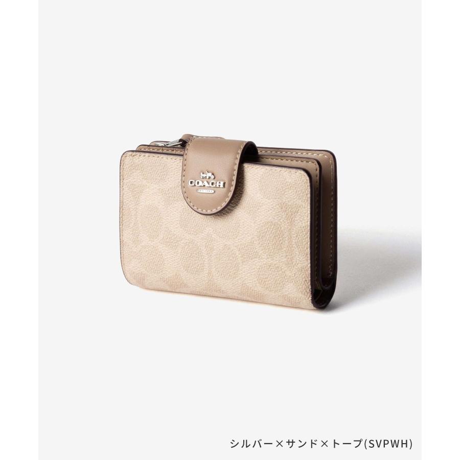 コーチ COACH MEDIUM CORNER ZIP WALLET IN SIGNATURE CANVAS ミディアム コーナー ジップ ウォレット CW786 二つ折り財布 | COACH | 04