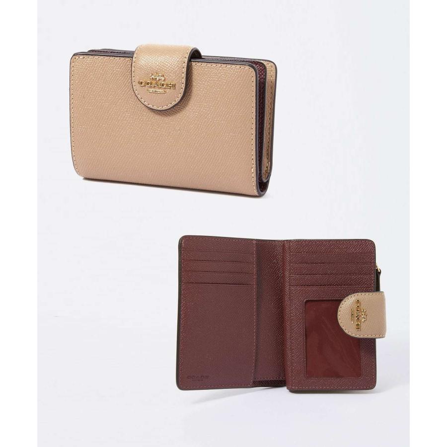 新品 COACH コーチ 折り財布 ミニ財布 L字ファスナー 女性 6390 COACH コーチ 6390 二つ折り財布 レディース 財布 二つ折り 本革