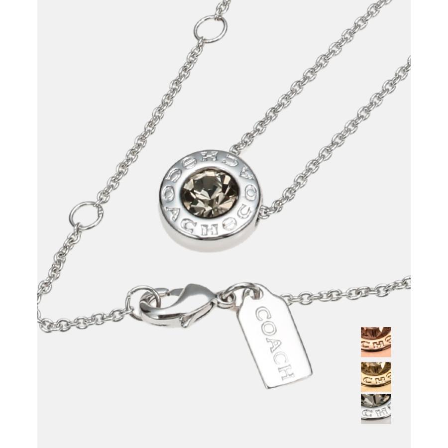 COACH F54514 Open Circle Stone Necklace