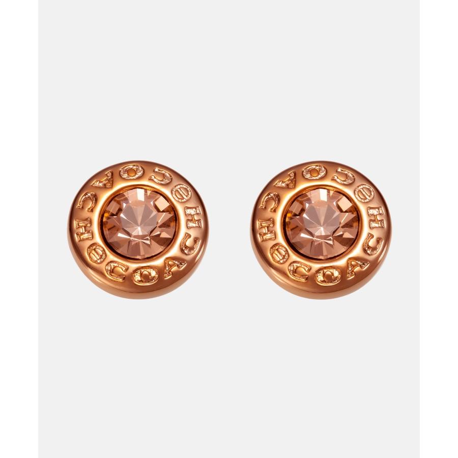 コーチ COACH F54516 ピアス Open Circle Stone Stud Earring レディース アクセサリー イヤリング コーチアウトレット ゴールド ローズゴールド シルバー 爆買の画像