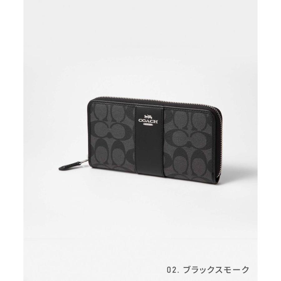 はや ページ COACH（コーチ） 長財布 PVC レザー ラウンドファスナー ロゴ ゴールド