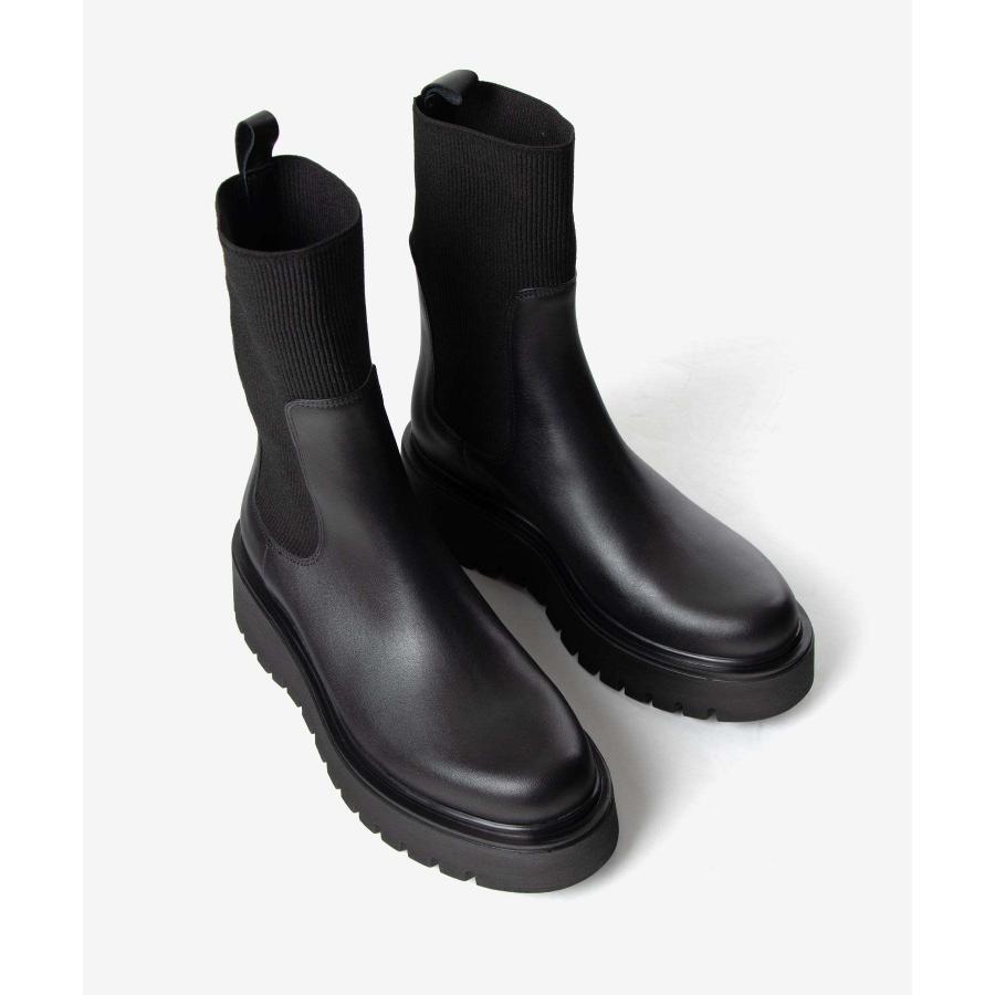 【CORSO ROMA 9】モールドソールリブニットショートブーツ　コルソローマ コルソローマ ノーヴェ CORSO ROMA 9 モールドソールリブニット