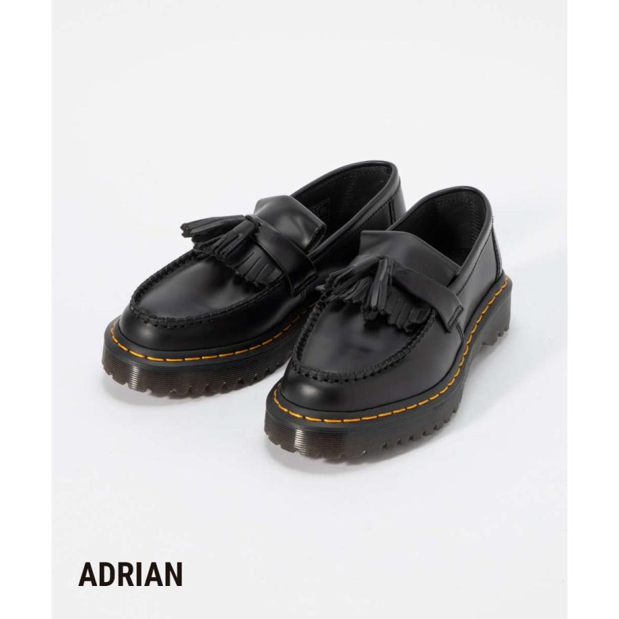 ドクターマーチンブラックレザー ローファー イエローソール Dr.Martens ローファー Dr. Martens/ドクターマーチン ADRIAN