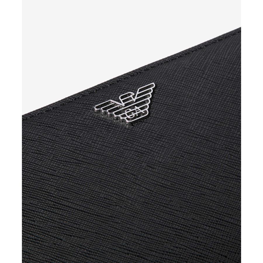 エンポリオアルマーニ EMPORIO ARMANI ROUNDLONG WALLET ラウンドロングウォレット Y4R169 Y138E 長財布 ロゴ メンズ 財布 ブラック 爆買 | EMPORIO ARMANI | 06