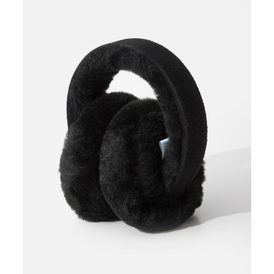 未使用エミュEMUムートンシープスキン耳あてボアアンガフックイヤーマフ黒ブラック EMU Australia（エミュ オーストラリア） エミュー イヤーマフ