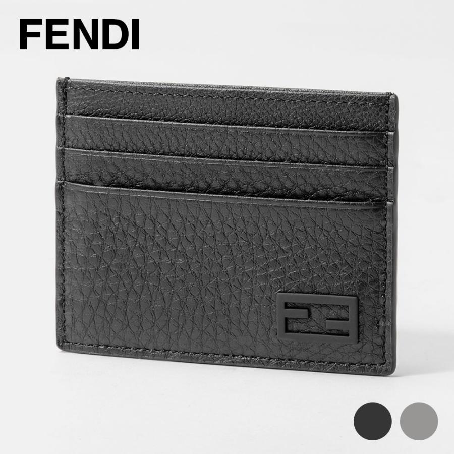 フェンディ FENDI 7M0164 AG0L カードケース メンズ ファッション小物 ビジネス 無地 シンプル FFロゴ 小物 定期入れ プレゼント お祝い コンパクト パスケース｜u-stream