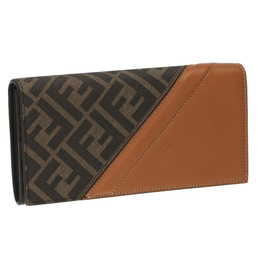 付属品完備 フェンディ 長財布 ズッカ コンチネンタル レザー ロゴ 箱 袋 FENDI（フェンディ） 長財布 メンズ 財布 ファブリック コンチネンタル