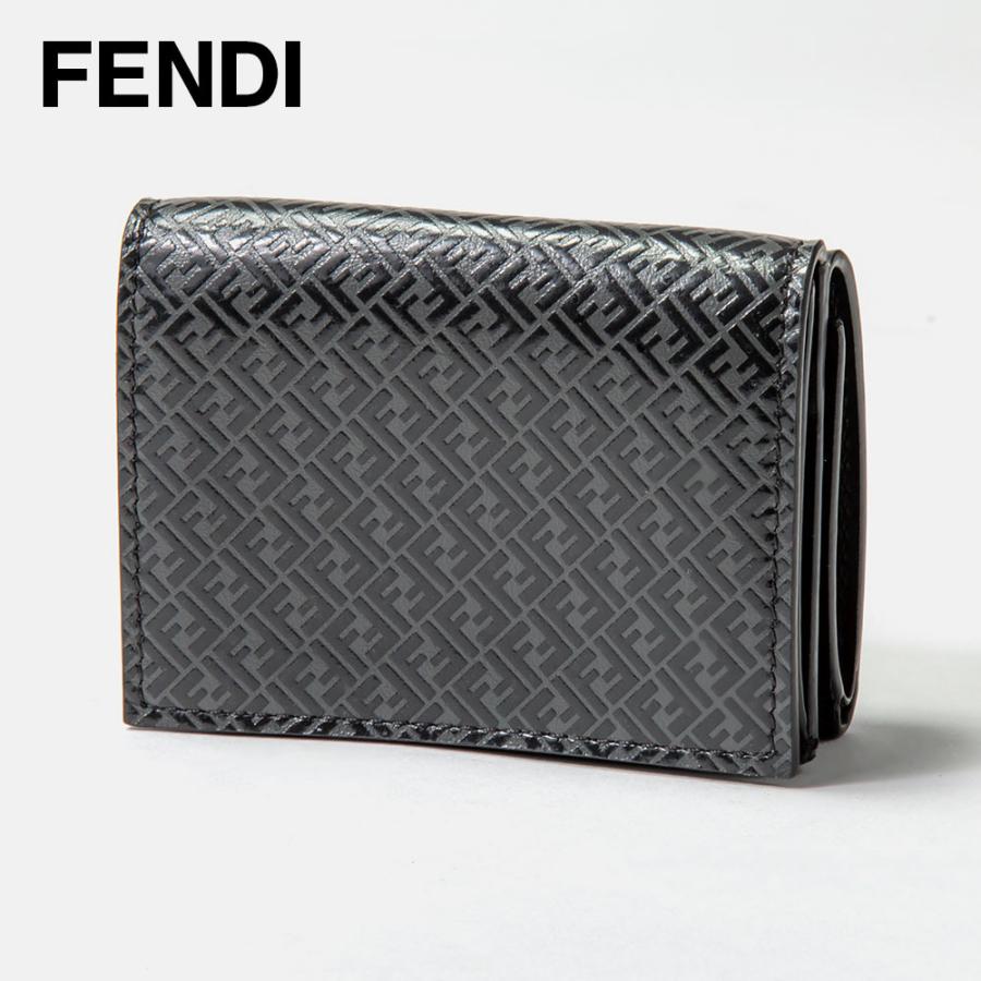 フェンディ FENDI 7M0280 AGLP 三つ折り財布 メンズ 財布 ミニ レザー 