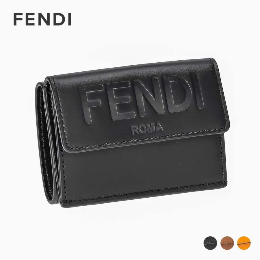 FENDI FF ロゴ 3つ折り コンパクトウォレット財布-