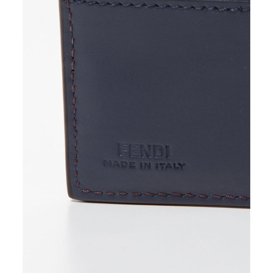 FENDI 折り財布 レザー　ロゴ　ブラック　コンパクトウォレット FENDI フェンディ コンパクトウォレット ロゴ レザー黒 2折財布
