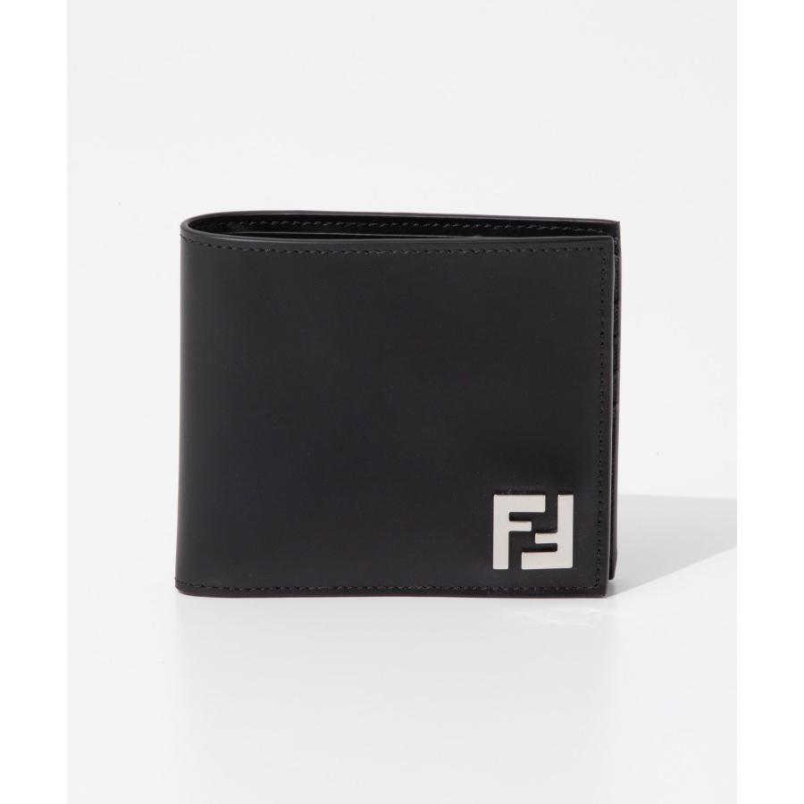 美品フェンディ FENDIエフイズ コンパクトウォレット黒レザー3つ折り財布 人気デザイン✨ FENDI コンパクトウォレット 三つ折り エフイズ