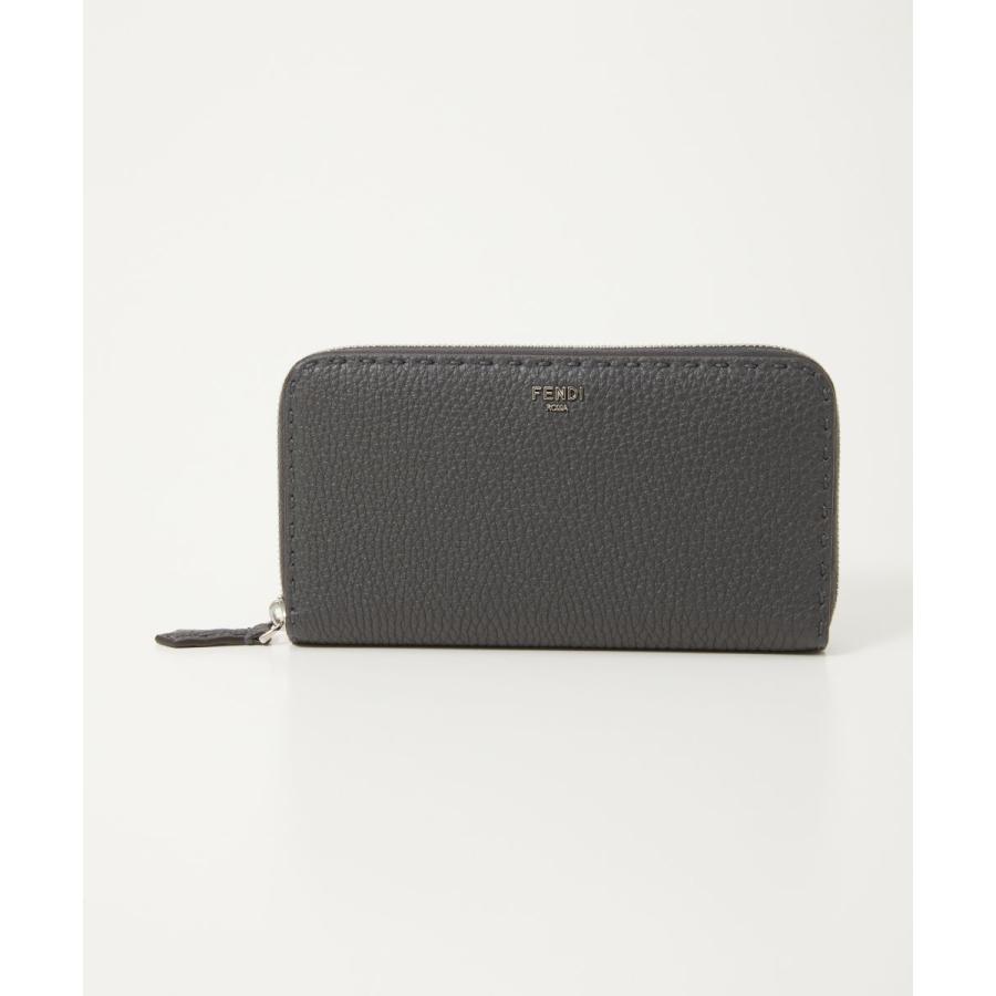 FENDI ブラック　レザー 長財布　セレリア　ファスナー付き FENDI - FENDI フェンディ/セレリア/ファスナー付長財布