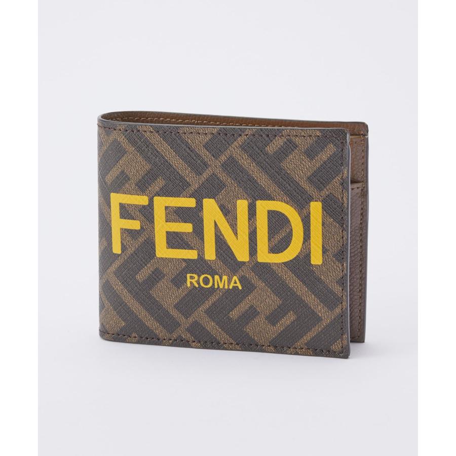 Fendi 二つ折り財布 ブラウン/イエロー