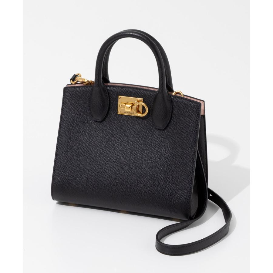 サルヴァトーレ フェラガモ Salvatore Ferragamo ハンドバッグ 211424 750 036 レディース バッグ ショルダーバッグ 2way レザー THE STUDIO BOX MINI｜u-stream｜02