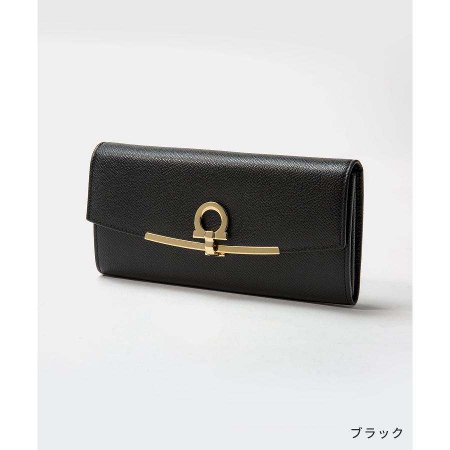 サルヴァトーレ フェラガモ Salvatore Ferragamo 22D150 長財布 レディース ホワイト ブラック 黒 ブルー サルバトーレ 全7色｜u-stream｜04