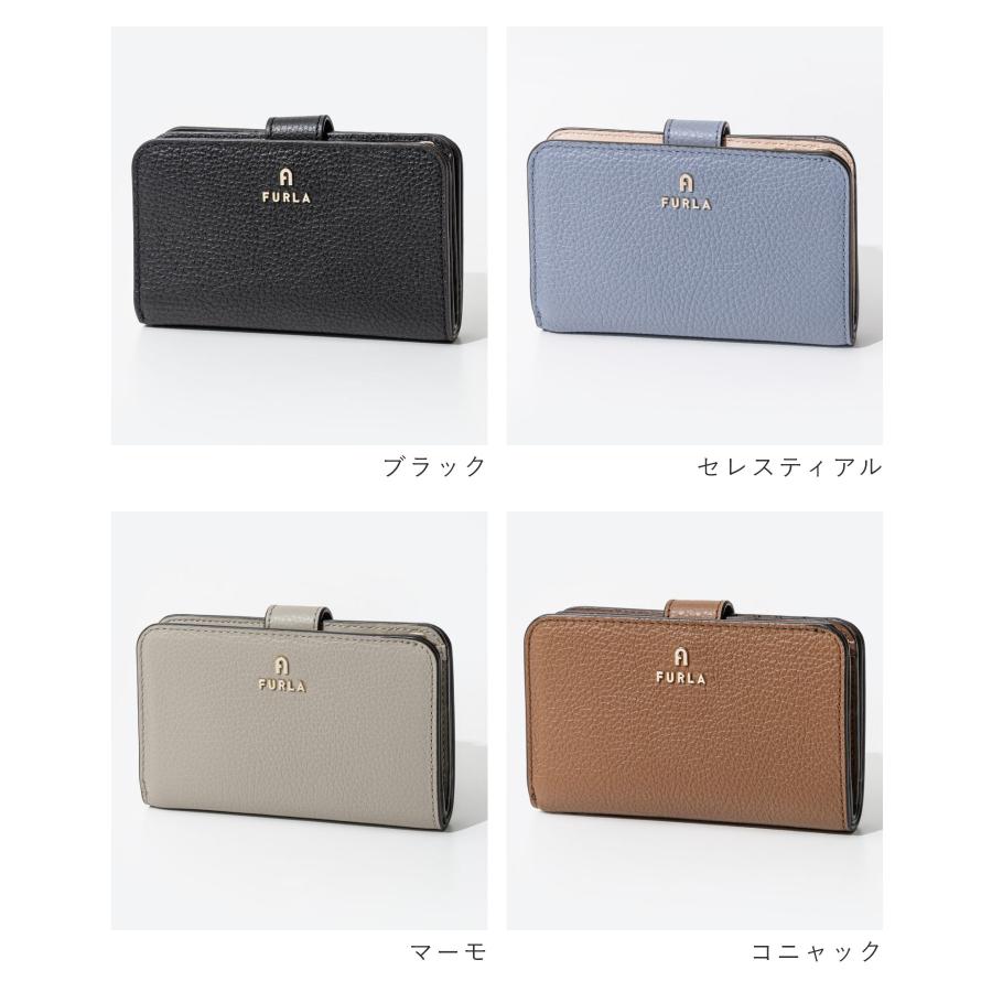 ■未使用■　フルラ カメリア M コンパクト ウォレット 二つ折り 財布 レザー グリーン WP00314 箱 【135101】 FURLA（フルラ） FURLA WP00314 HSF000 ニつ折り財布 CAMELIA M
