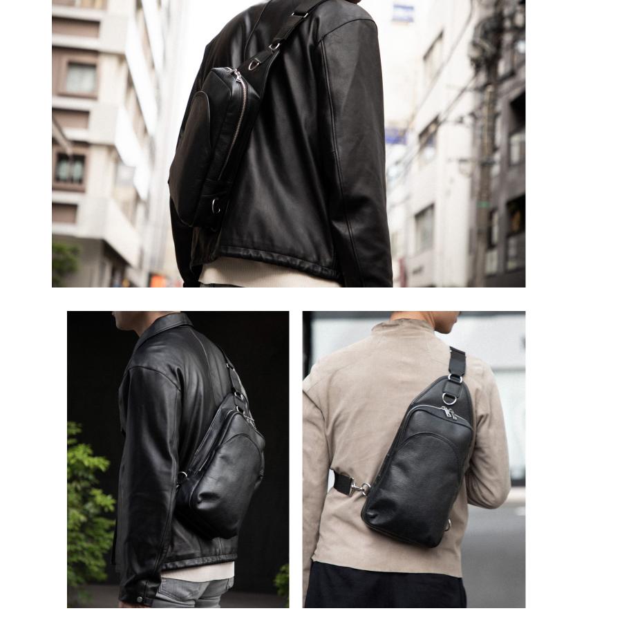 ビジネスバッグ 本革 ワンショルダーバッグ ギオネ ノワール GUIONNET NOIR ボディバッグ EVERYDAY SLING エブリデイスリング メンズ バッグ レザー 通 爆買_6