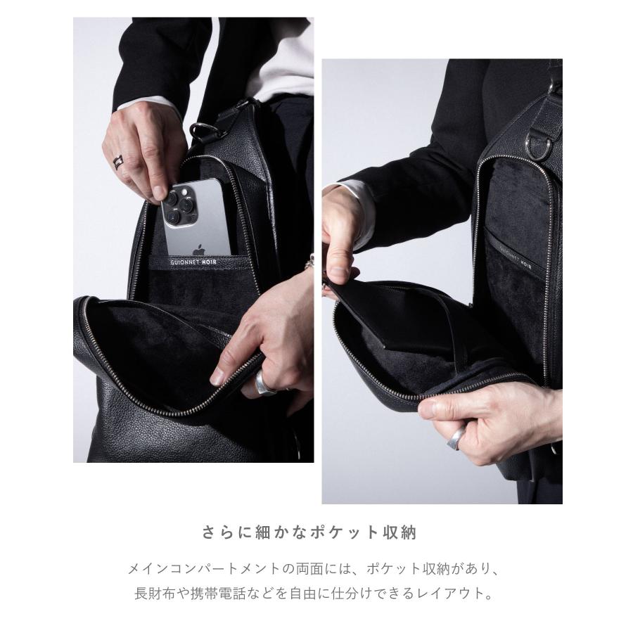 ビジネスバッグ 本革 ワンショルダーバッグ ギオネ ノワール GUIONNET NOIR ボディバッグ EVERYDAY SLING エブリデイスリング メンズ バッグ レザー 通 爆買_9