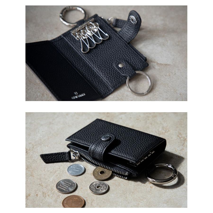 ギオネ GUIONNET 三方由 さんぽうよし キーケース PG-507 カードケース 小銭入れ スマートキー メンズ 財布 小物 ブラック | GUIONNET | 22
