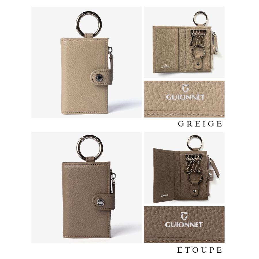 ギオネ GUIONNET 三方由 さんぽうよし キーケース PG-507 カードケース 小銭入れ スマートキー メンズ 財布 小物 ブラック | GUIONNET | 24