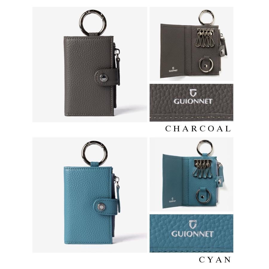 ギオネ GUIONNET 三方由 さんぽうよし キーケース PG-507 カードケース 小銭入れ スマートキー メンズ 財布 小物 ブラック | GUIONNET | 25