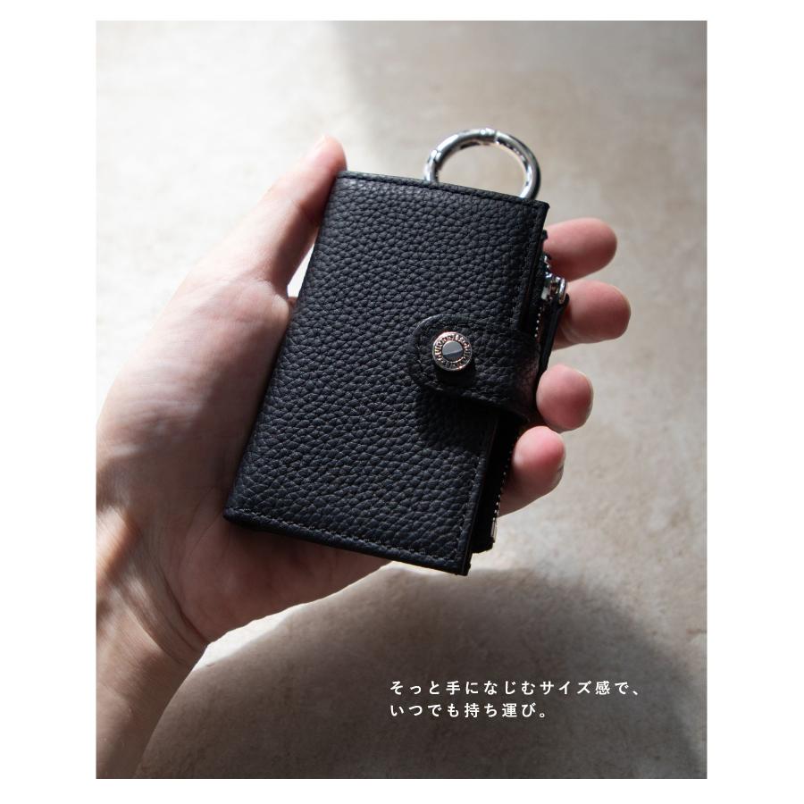 ギオネ GUIONNET 三方由 さんぽうよし キーケース PG-507 カードケース 小銭入れ スマートキー メンズ 財布 小物 ブラック | GUIONNET | 19