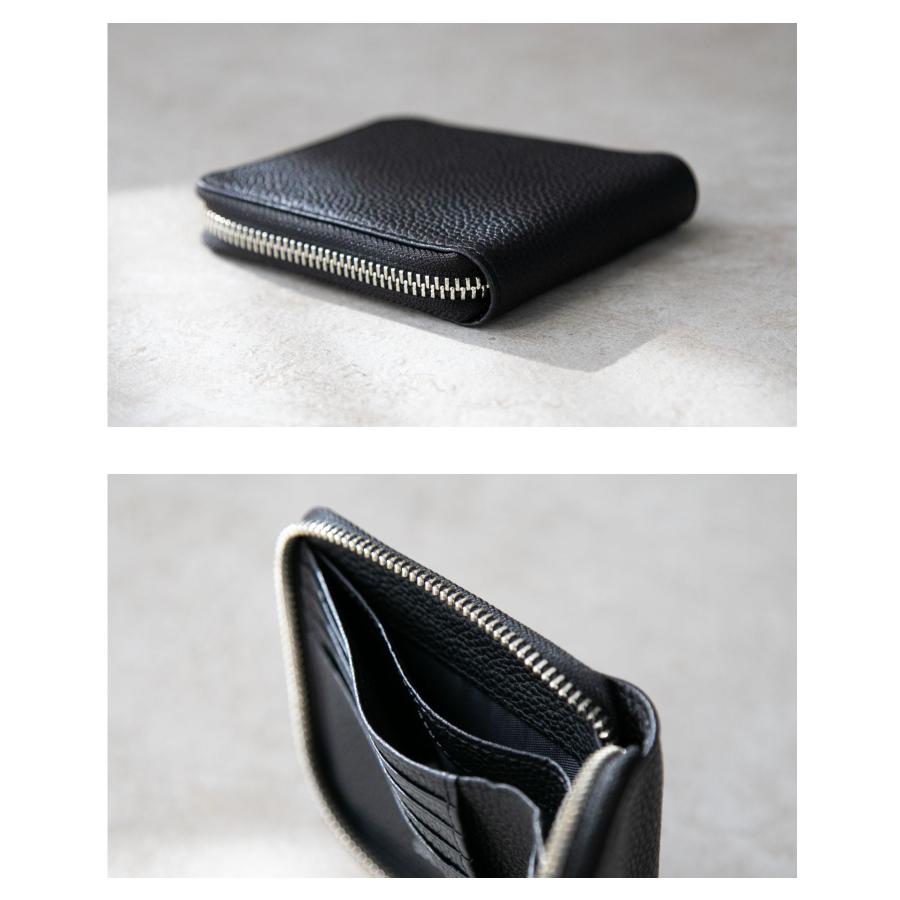 【名入れ】ギオネ GUIONNET DRYGRAIN ZIP WALLET ドライグレイン ジップウォレット PG508 ラウンドジップ 二つ折り財布 レザー ユニセックス 財布 | GUIONNET | 30