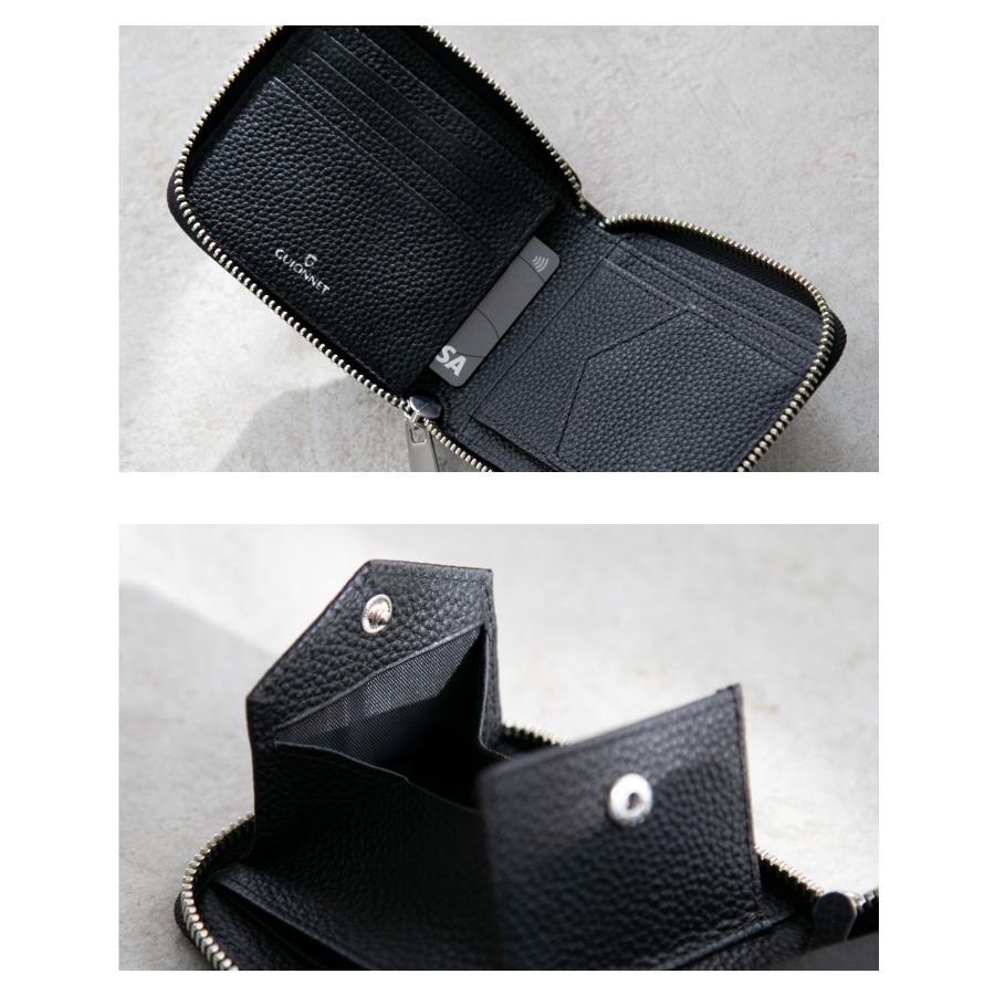 【名入れ】ギオネ GUIONNET DRYGRAIN ZIP WALLET ドライグレイン ジップウォレット PG508 ラウンドジップ 二つ折り財布 レザー ユニセックス 財布 | GUIONNET | 31