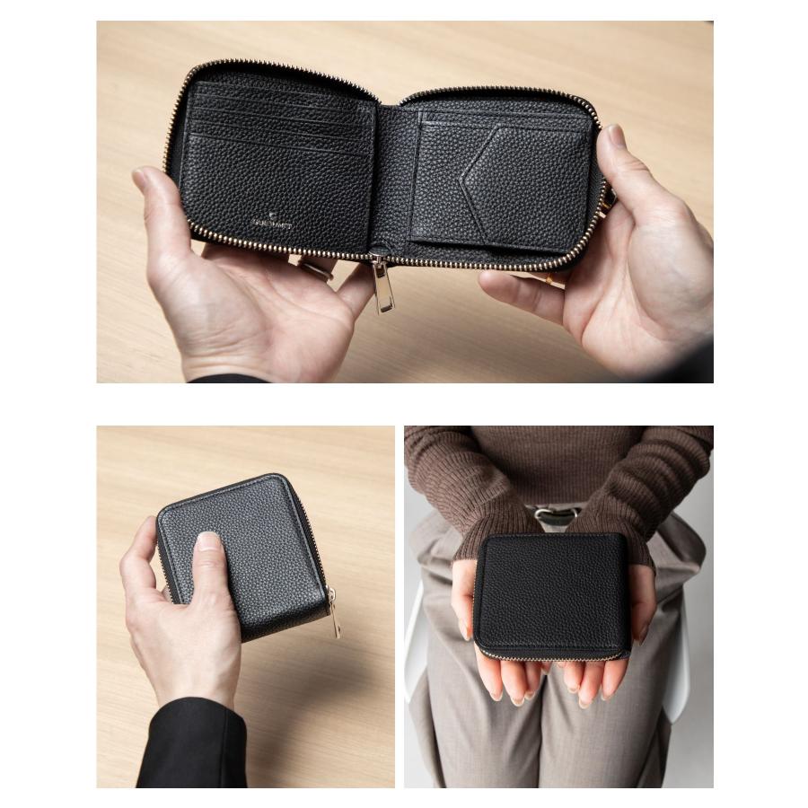 【名入れ】ギオネ GUIONNET DRYGRAIN ZIP WALLET ドライグレイン ジップウォレット PG508 ラウンドジップ 二つ折り財布 レザー ユニセックス 財布 | GUIONNET | 33