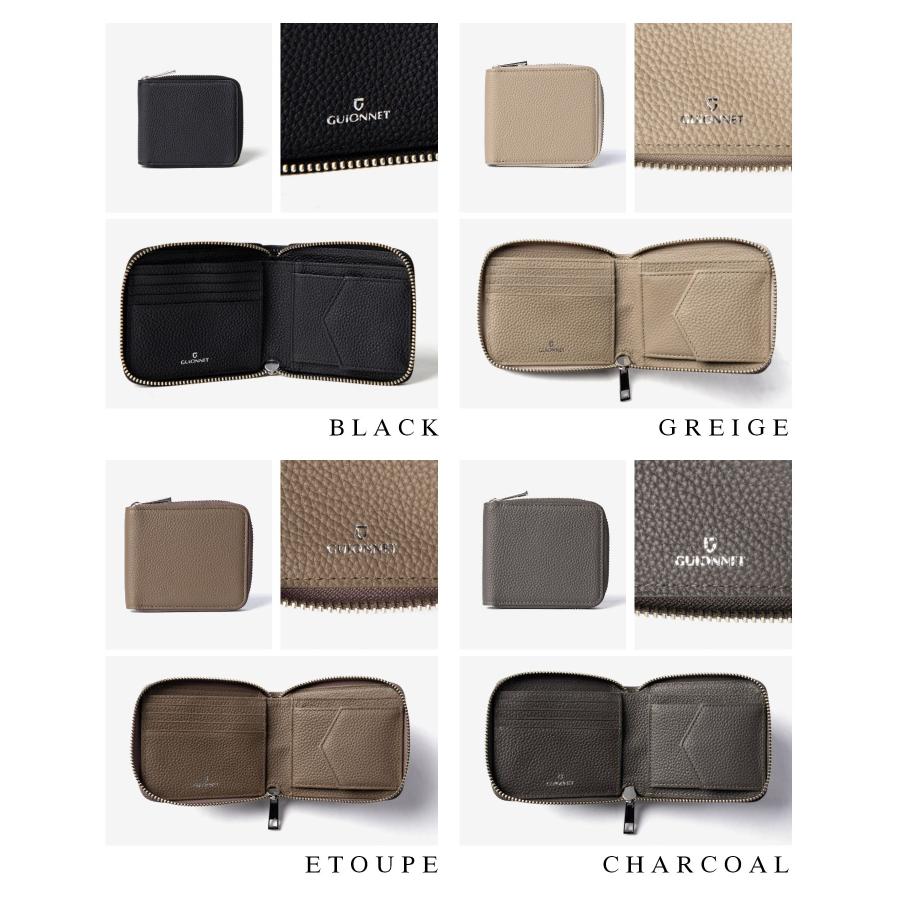 【名入れ】ギオネ GUIONNET DRYGRAIN ZIP WALLET ドライグレイン ジップウォレット PG508 ラウンドジップ 二つ折り財布 レザー ユニセックス 財布 | GUIONNET | 34