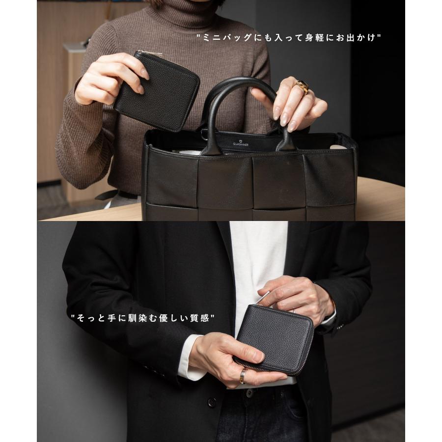 【名入れ】ギオネ GUIONNET DRYGRAIN ZIP WALLET ドライグレイン ジップウォレット PG508 ラウンドジップ 二つ折り財布 レザー ユニセックス 財布 | GUIONNET | 25